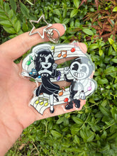 Cargar imagen en el visor de la galería, Batim Keychain- Angel and Demon- Epoxy- Glitter-Videogames
