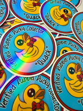 Načíst obrázek do prohlížeče Galerie, Verified Rubber Ducky Collector Vinyl Sticker- Holographic- Handmade