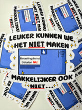 Načíst obrázek do prohlížeče Galerie, Belastingdienst “Leuker kunnen we het niet maken” sticker- Vinyl- Glitter