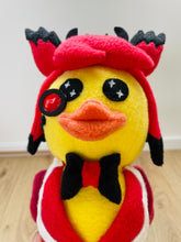 Načíst obrázek do prohlížeče Galerie, Radio Demon Ducky Plush *With a squeaker - Handmade- Unofficial- Fanmade