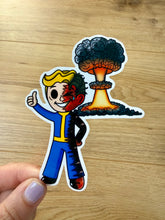 Load image into Gallery viewer, Nuclear Fallout Sticker Pack- 6pcs- Vinyl Stickers- Video Games- Post Apocalypse- Unofficial