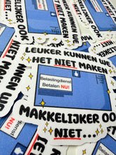 Načíst obrázek do prohlížeče Galerie, Belastingdienst “Leuker kunnen we het niet maken” sticker- Vinyl- Glitter