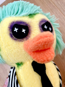 Beetle Ducky “The Duck With The Most” Plush - BJ- Fanmade- * with a squeaker*