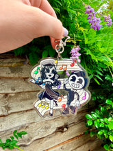 Cargar imagen en el visor de la galería, Batim Keychain- Angel and Demon- Epoxy- Glitter-Videogames