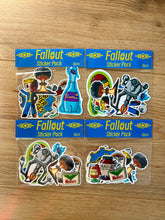 Load image into Gallery viewer, Nuclear Fallout Sticker Pack- 6pcs- Vinyl Stickers- Video Games- Post Apocalypse- Unofficial