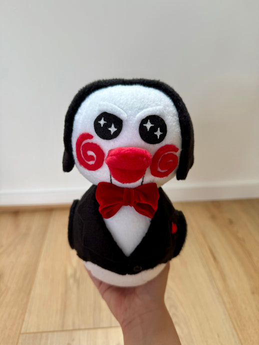 Billy The Game Ducky Plushie *With a squeak*- Handmade- Fanmade - Saw- Horror Movie- Ducks