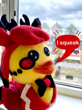 Charger l&#39;image dans la galerie, Radio Demon Ducky Plush *With a squeaker - Handmade- Unofficial- Fanmade