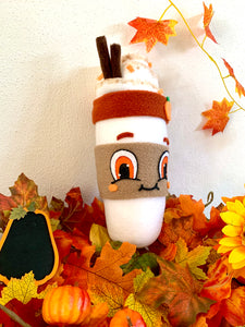 Pumpkin Spice Latte Plushie -Autumn- Coffee - Pumpkin Spice- Halloween- Fall -Cute -Plushie