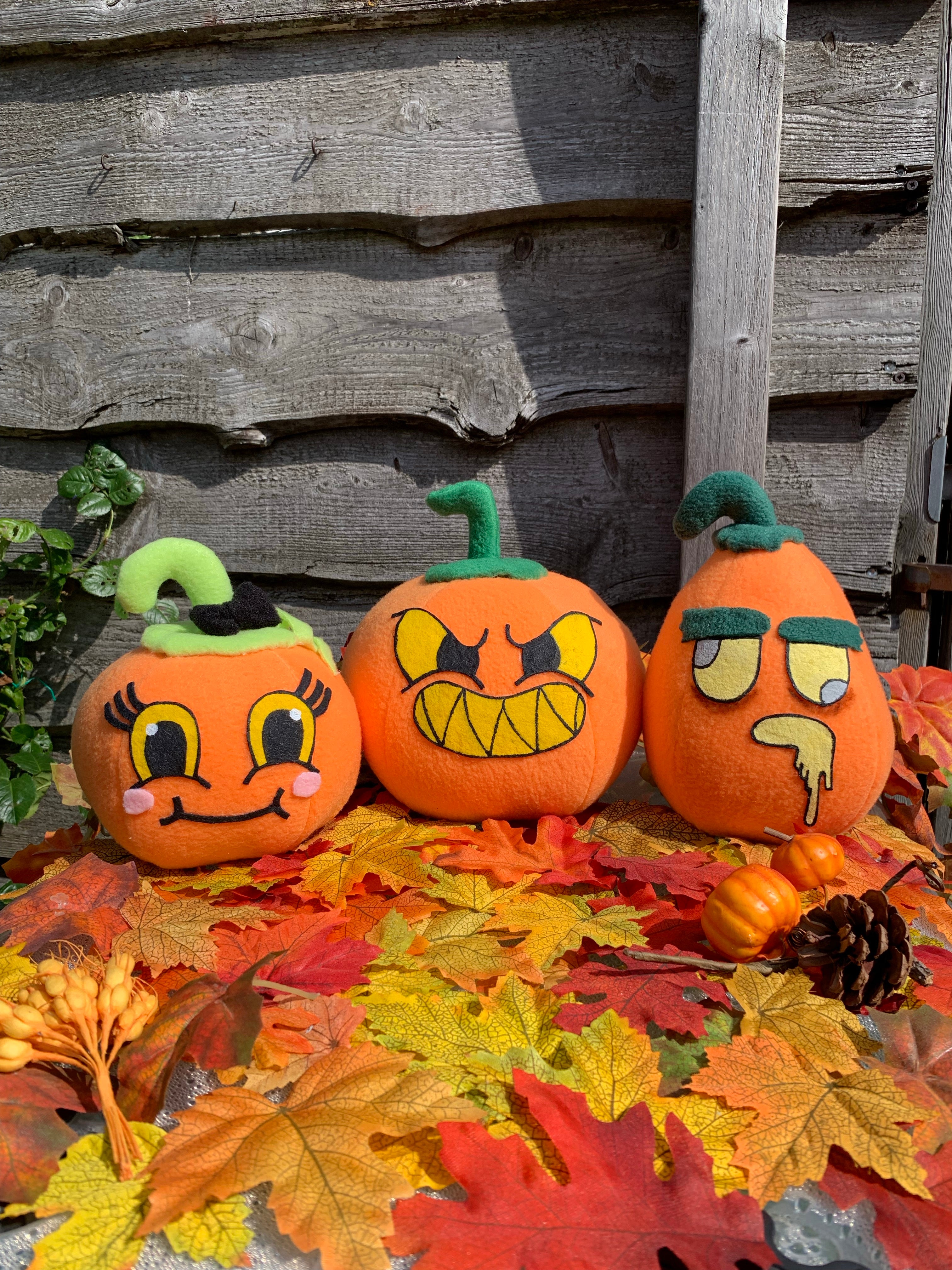 Pumpkin Plushies -Halloween-Autumn- Decoration - Fall- Thanksgiving- Handmade