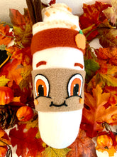 Cargar imagen en el visor de la galería, Pumpkin Spice Latte Plushie -Autumn- Coffee - Pumpkin Spice- Halloween- Fall -Cute -Plushie